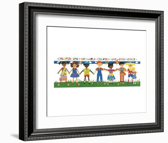 Children Love the World-Cheryl Piperberg-Framed Art Print