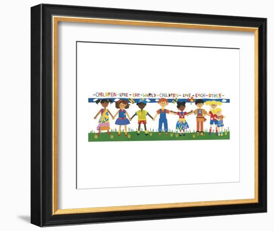 Children Love the World-Cheryl Piperberg-Framed Art Print