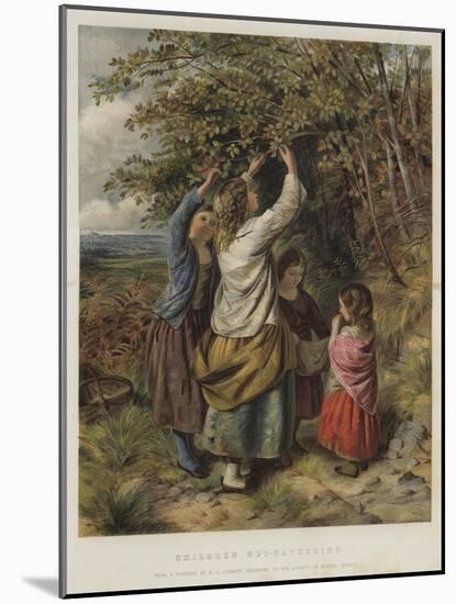 Children Nut-Gathering-Edward John Cobbett-Mounted Giclee Print