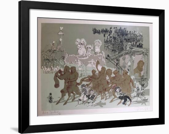 Children of all Ages from the Circus Suite-Robert Mumford-Framed Serigraph