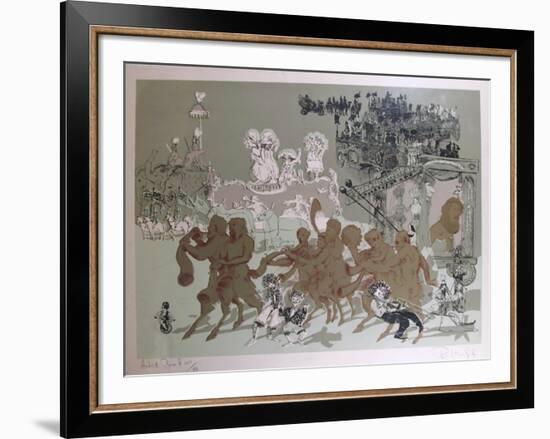 Children of all Ages from the Circus Suite-Robert Mumford-Framed Serigraph