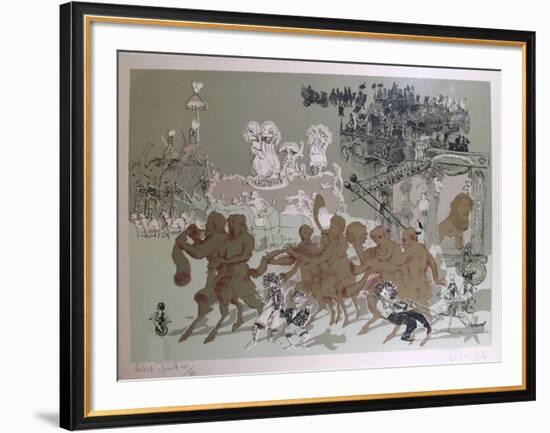 Children of all Ages from the Circus Suite-Robert Mumford-Framed Serigraph