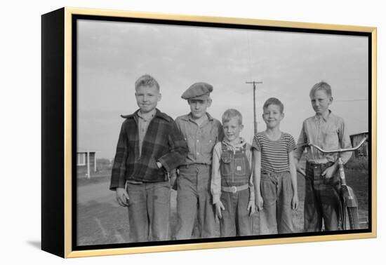 Children of Mineral King Cooperative Farm Visalia, California, 1940-Lee Russell-Framed Premier Image Canvas