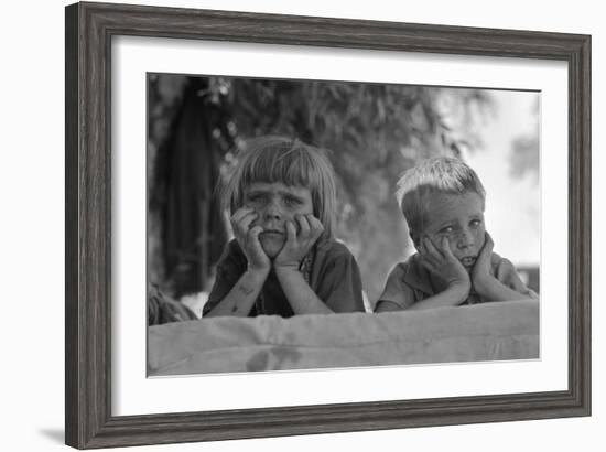 Children of Oklahoma Drought Refugee-Dorothea Lange-Framed Art Print