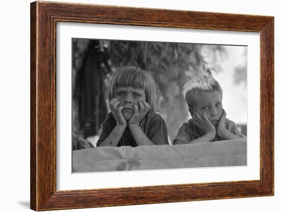 Children of Oklahoma Drought Refugee-Dorothea Lange-Framed Art Print