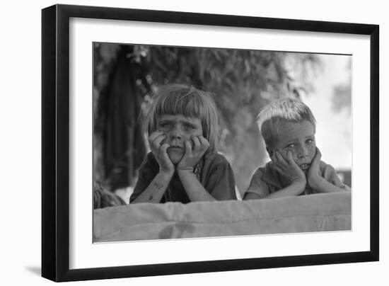 Children of Oklahoma Drought Refugee-Dorothea Lange-Framed Art Print