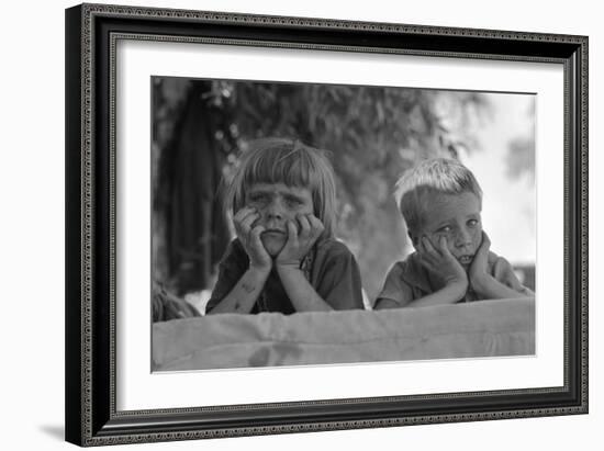 Children of Oklahoma Drought Refugee-Dorothea Lange-Framed Art Print