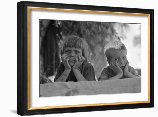 Children of Oklahoma Drought Refugee-Dorothea Lange-Framed Art Print