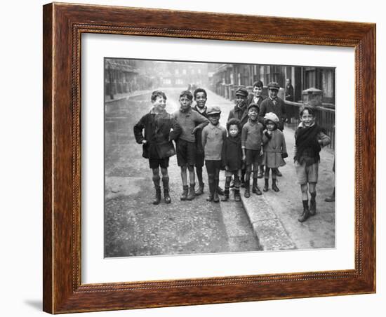 Children on a Street-null-Framed Photographic Print