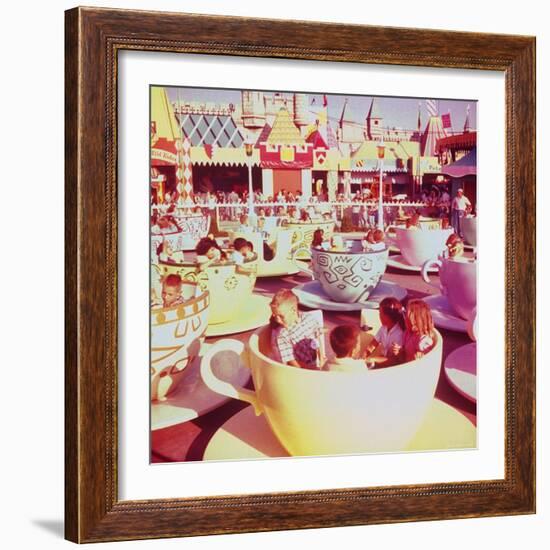 Children on Giant Teacup Ride at Walt Disney's Theme Park, Disneyland-Allan Grant-Framed Photographic Print