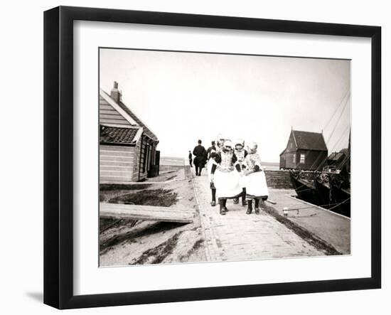 Children on Marken Island, Netherlands, 1898-James Batkin-Framed Photographic Print