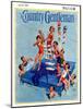 "Children on Swimming Platform," Country Gentleman Cover, July 1, 1931-William Meade Prince-Mounted Giclee Print