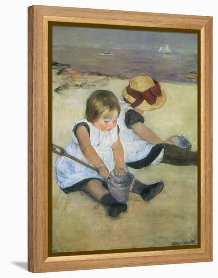 Children on the Beach, 1884-Mary Cassatt-Framed Premier Image Canvas