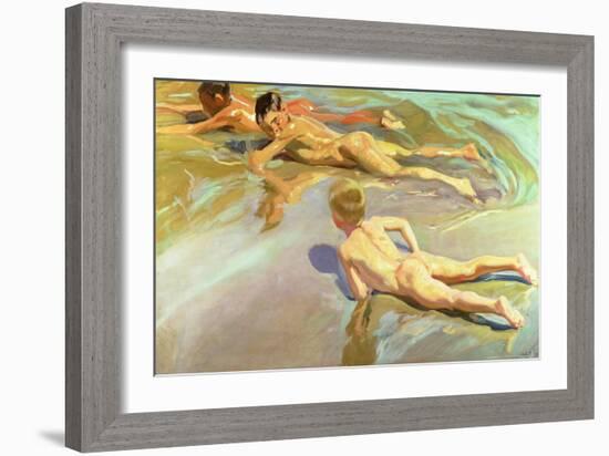 Children on the Beach, 1910-Joaquín Sorolla y Bastida-Framed Giclee Print