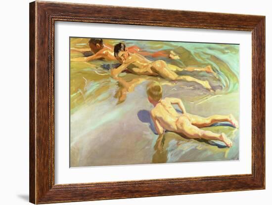 Children on the Beach, 1910-Joaquín Sorolla y Bastida-Framed Giclee Print