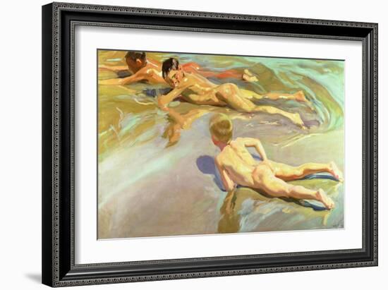 Children on the Beach, 1910-Joaquín Sorolla y Bastida-Framed Giclee Print