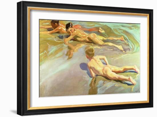 Children on the Beach, 1910-Joaquín Sorolla y Bastida-Framed Giclee Print