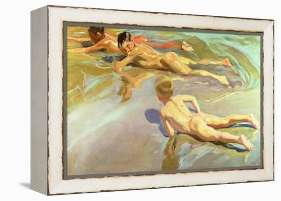 Children on the Beach, 1910-Joaquín Sorolla y Bastida-Framed Premier Image Canvas