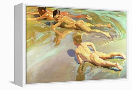 Children on the Beach, 1910-Joaquín Sorolla y Bastida-Framed Premier Image Canvas