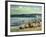 Children on the Beach at Abersoch-Trevor Chamberlain-Framed Giclee Print