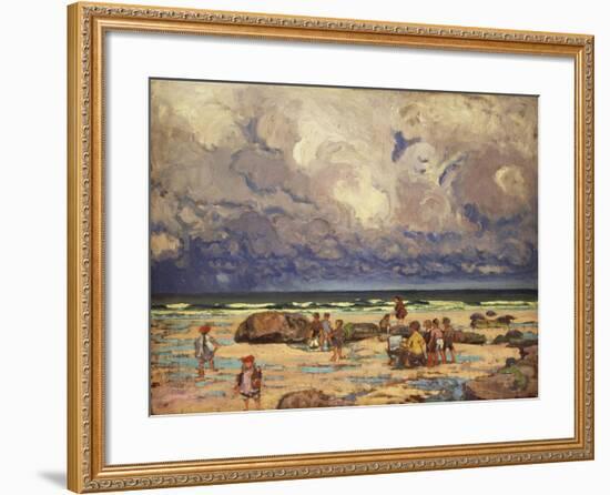 Children on the Beach, C.1910-William Samuel Horton-Framed Giclee Print