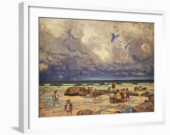 Children on the Beach, C.1910-William Samuel Horton-Framed Giclee Print