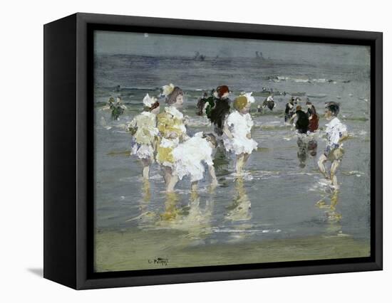 Children on the Beach-Edward Henry Potthast-Framed Premier Image Canvas