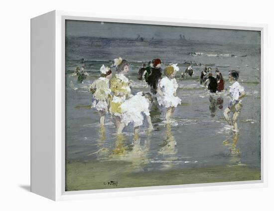 Children on the Beach-Edward Henry Potthast-Framed Premier Image Canvas