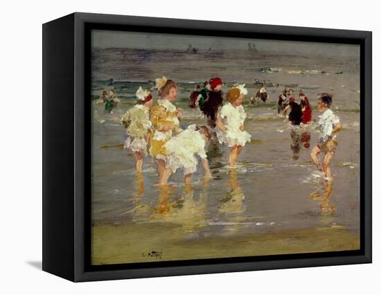 Children on the Beach-Edward Henry Potthast-Framed Premier Image Canvas