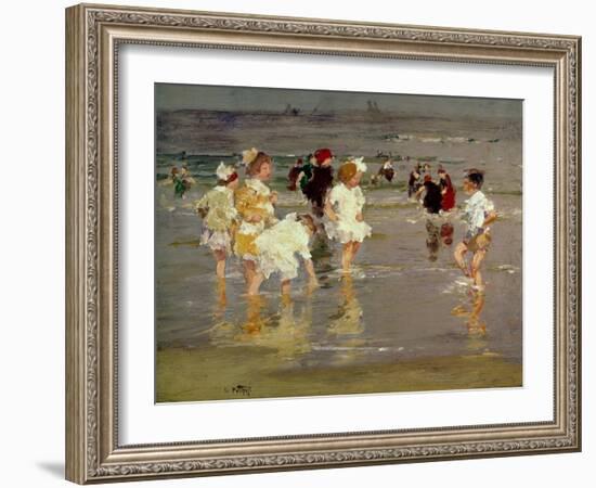 Children on the Beach-Edward Henry Potthast-Framed Premium Giclee Print