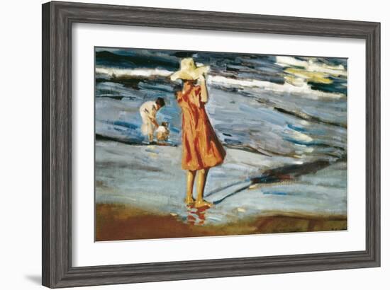 Children on the Beach-Joaqu?n Sorolla y Bastida-Framed Art Print