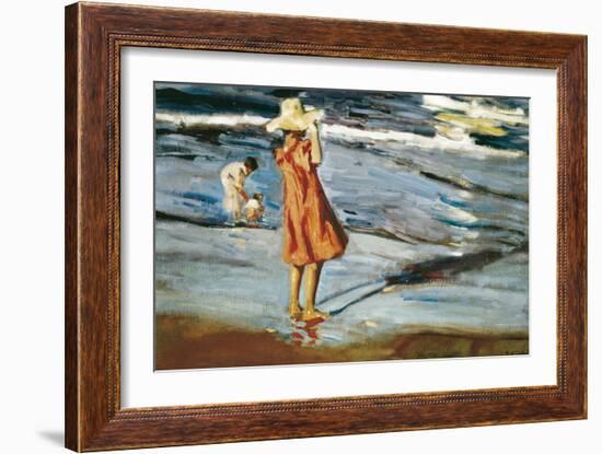 Children on the Beach-Joaqu?n Sorolla y Bastida-Framed Art Print