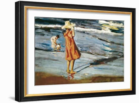 Children on the Beach-Joaqu?n Sorolla y Bastida-Framed Art Print