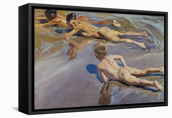 Children on the Beach-Joaquín Sorolla y Bastida-Framed Stretched Canvas