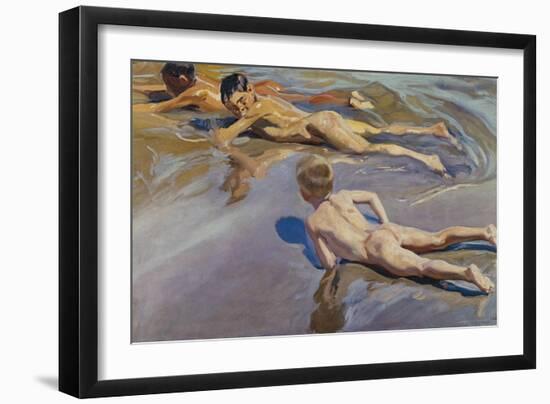 Children on the Beach-Joaquín Sorolla y Bastida-Framed Art Print