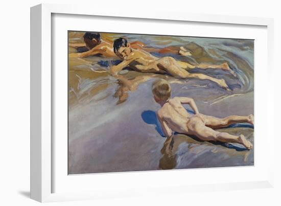 Children on the Beach-Joaquín Sorolla y Bastida-Framed Art Print