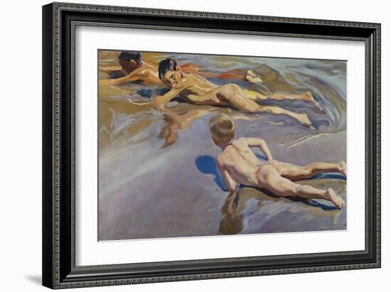 Children on the Beach-Joaquín Sorolla y Bastida-Framed Art Print