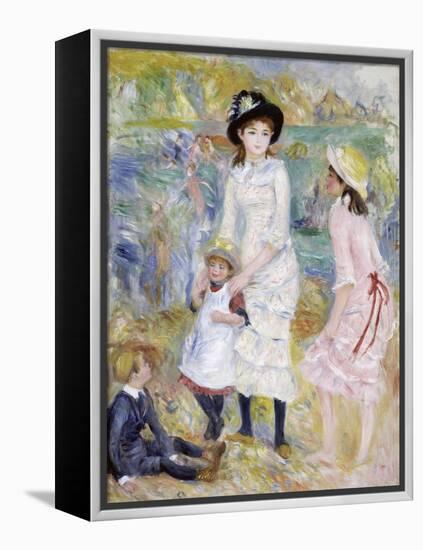 Children on the Seashore, Guernsey-Pierre-Auguste Renoir-Framed Premier Image Canvas