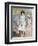 Children on the Seashore, Guernsey-Pierre-Auguste Renoir-Framed Giclee Print