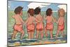 Children Paddling and Looking Out to Sea-Hilda Dix Sandford-Mounted Art Print