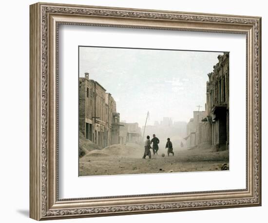Children Play in the Old Town of Kabul, Afghanistan-null-Framed Photographic Print