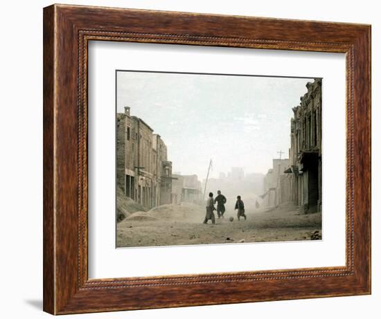 Children Play in the Old Town of Kabul, Afghanistan-null-Framed Photographic Print