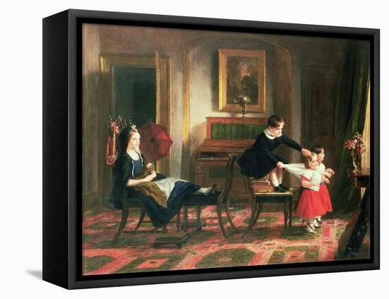 Children Playing at Coach and Horses-Charles Robert Leslie-Framed Premier Image Canvas