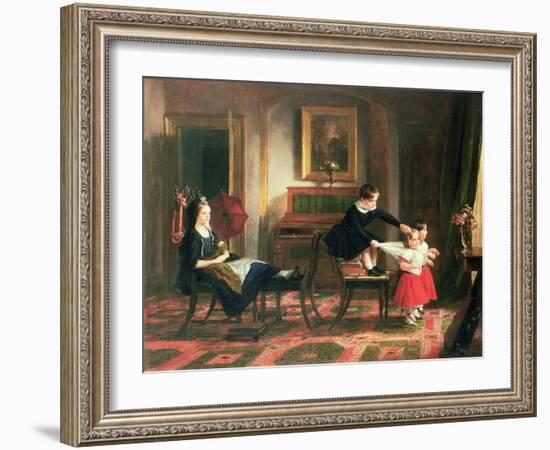 Children Playing at Coach and Horses-Charles Robert Leslie-Framed Giclee Print