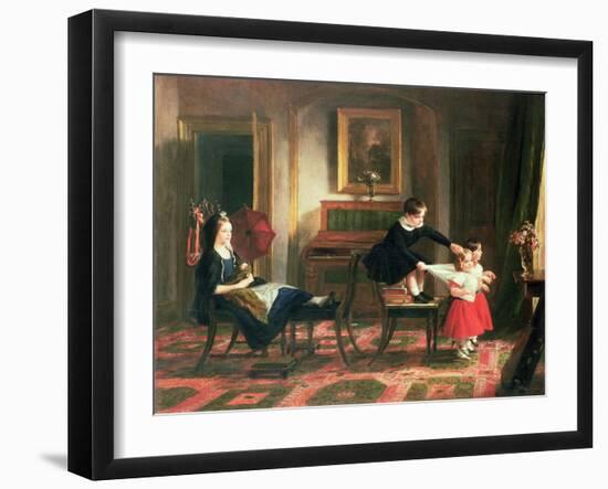 Children Playing at Coach and Horses-Charles Robert Leslie-Framed Giclee Print