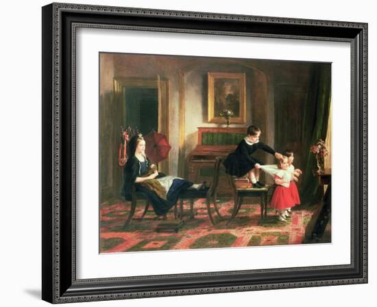 Children Playing at Coach and Horses-Charles Robert Leslie-Framed Giclee Print