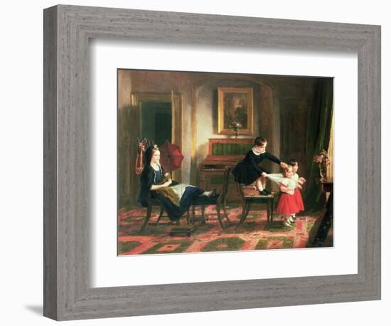 Children Playing at Coach and Horses-Charles Robert Leslie-Framed Giclee Print