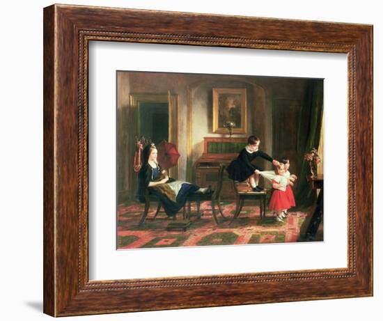 Children Playing at Coach and Horses-Charles Robert Leslie-Framed Giclee Print