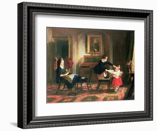 Children Playing at Coach and Horses-Charles Robert Leslie-Framed Giclee Print