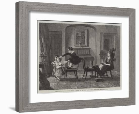 Children Playing at Horses, in the Late International Exhibition-Charles Robert Leslie-Framed Giclee Print